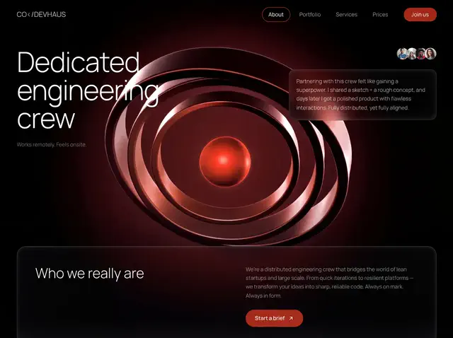 Build Unit — Agency website design direction