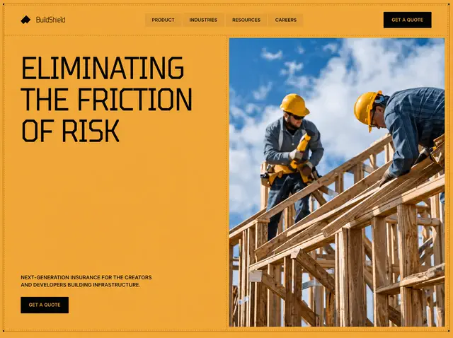 BuildShield — Construction website design direction