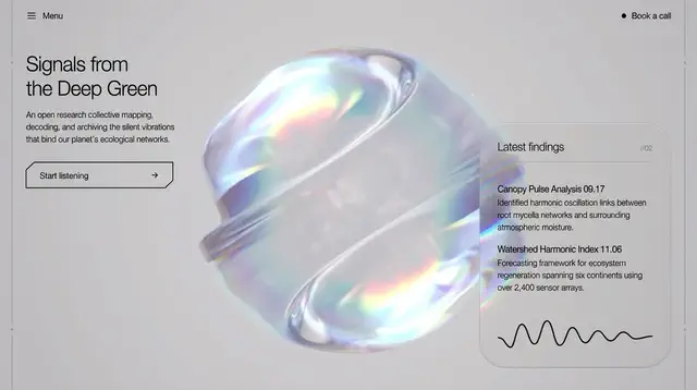 Planetary Pulse — Science website design direction